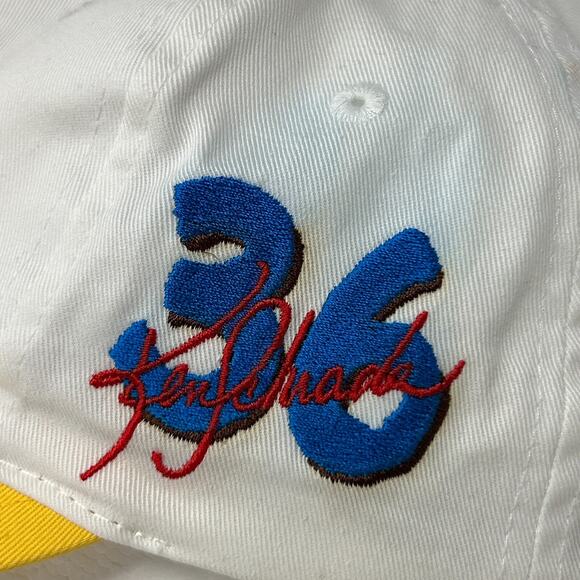 NASCAR Elliott Sadler Signed Kyle Busch Hat Cap M&Ms Auto Racing Snapback White - Picture 6 of 14